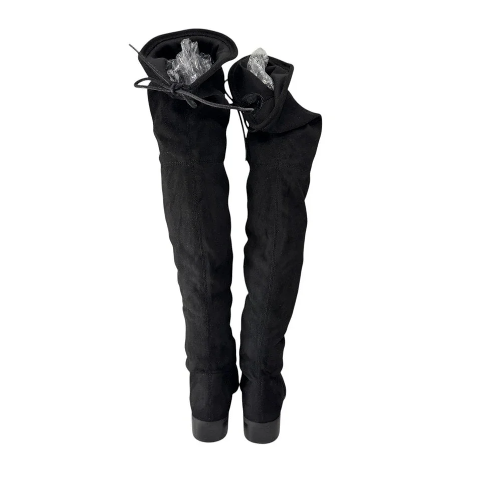 Andrea By Charles David‎ Black Suede Over The Knee Boots 5M Fall Winter Chic